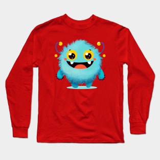 Cute Happy Monster for Boys and Girls Long Sleeve T-Shirt